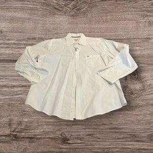 Mossimo Men’s White Cotton Button Up Dress Shirt Size XL